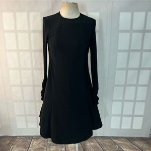 Lauren Ralph Lauren black long sleeve a-line business professional dress size 4